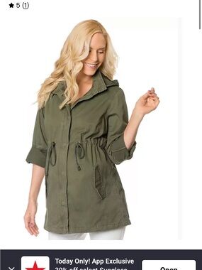 Maternity- Wendy Bellissimo Olive Utility Jacket